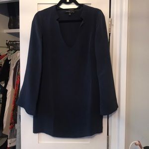 Elizabeth and James Navy Bell Sleeve mini dress